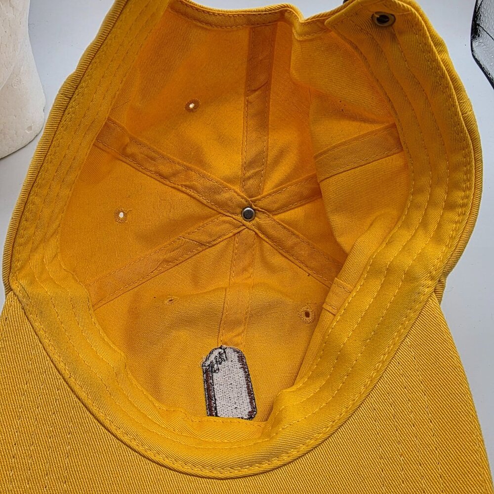 Yellow Baseball Dad Hat With Ice Cream Bar Adjustable Strapback Outdoors - Picture 7 of 8